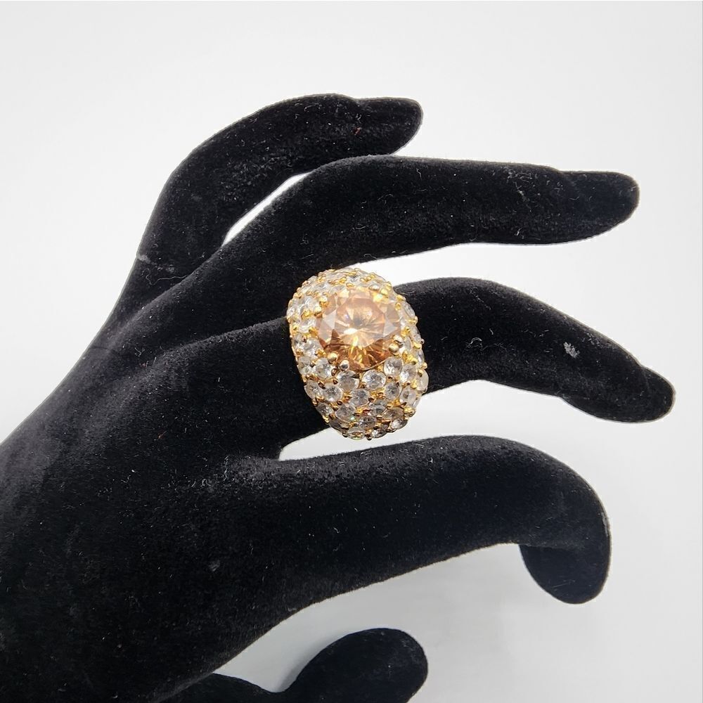 Gold tone statement ring